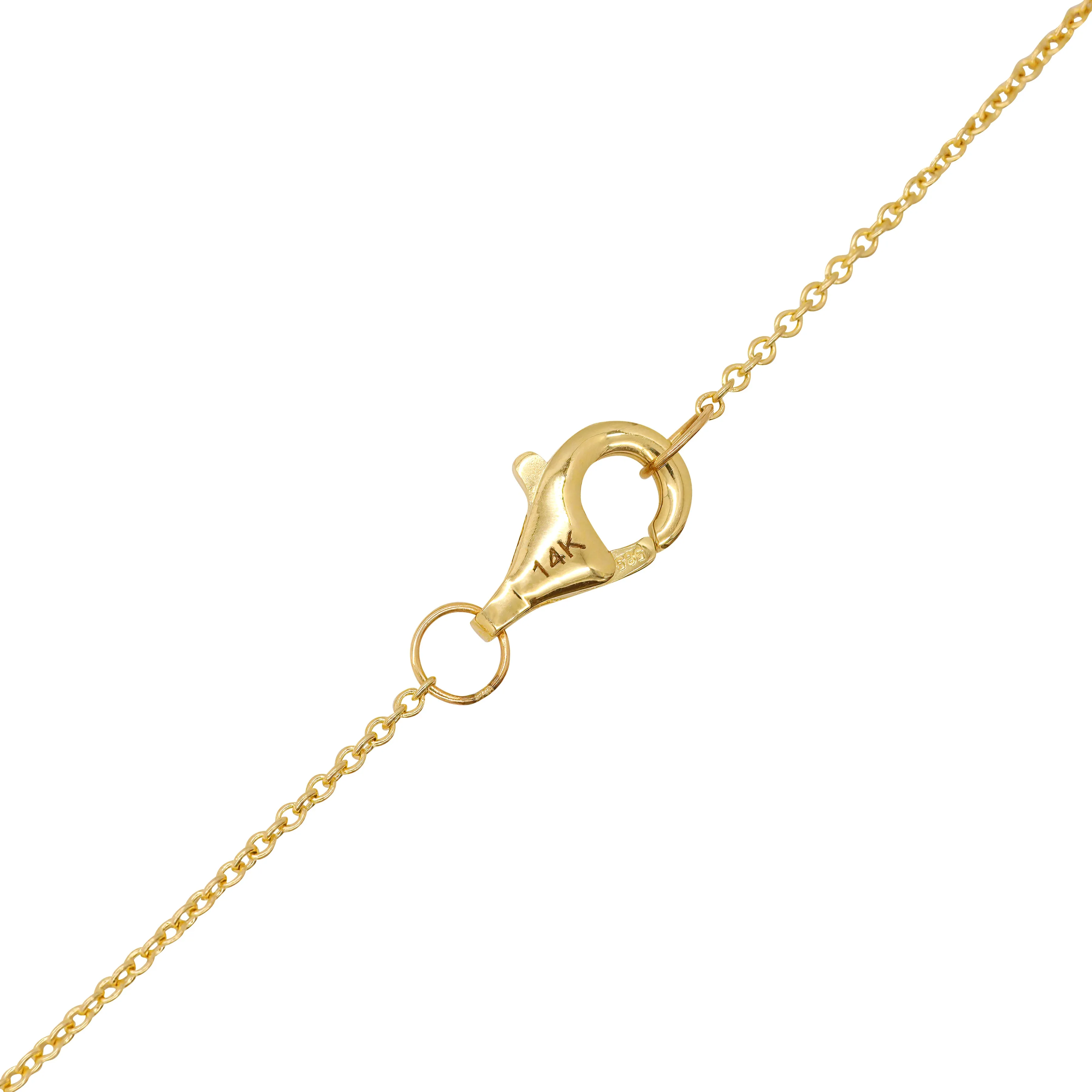 14k Yellow Gold Diamond Bar Necklace