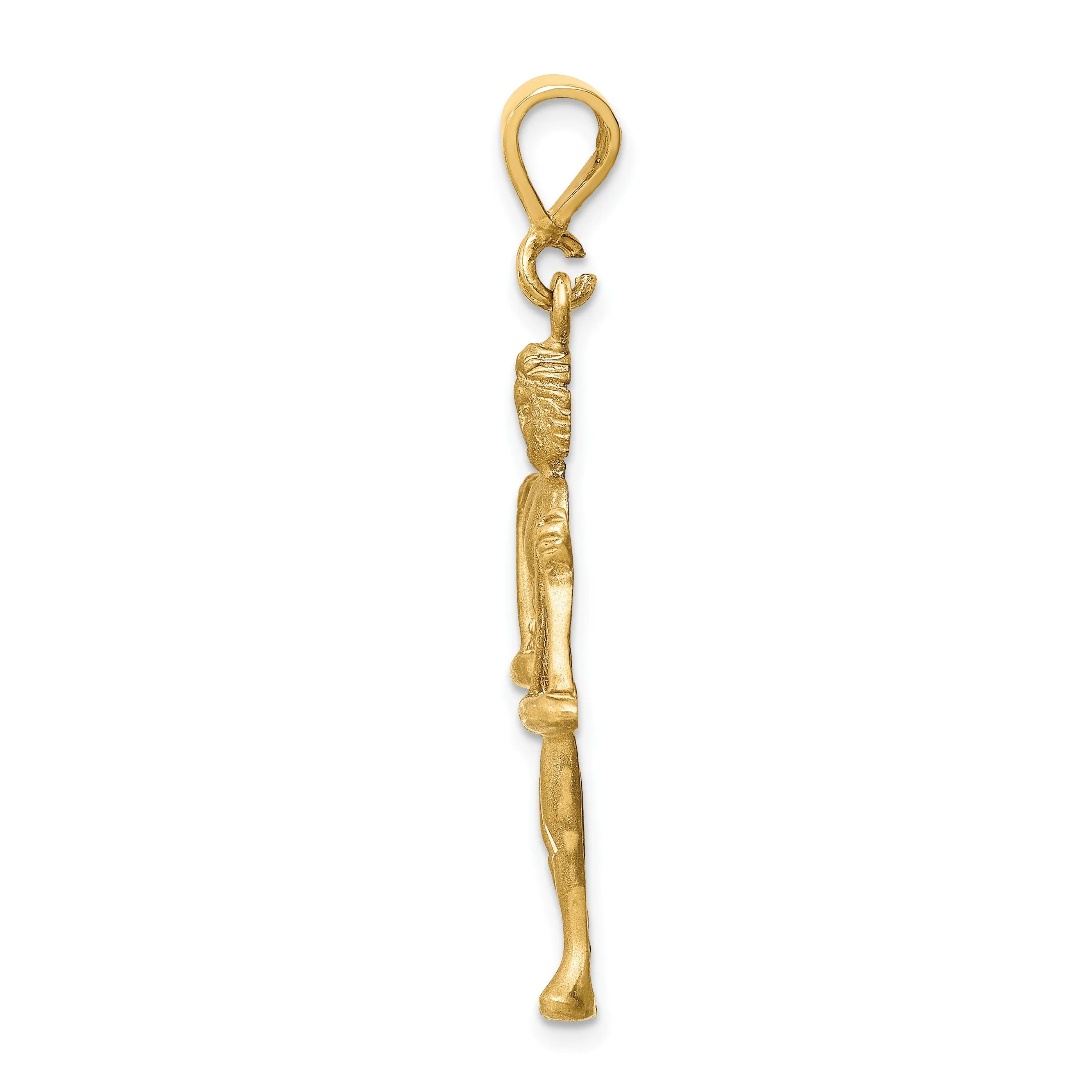 14k Yellow Gold Libra Zodiac Charm Pendant