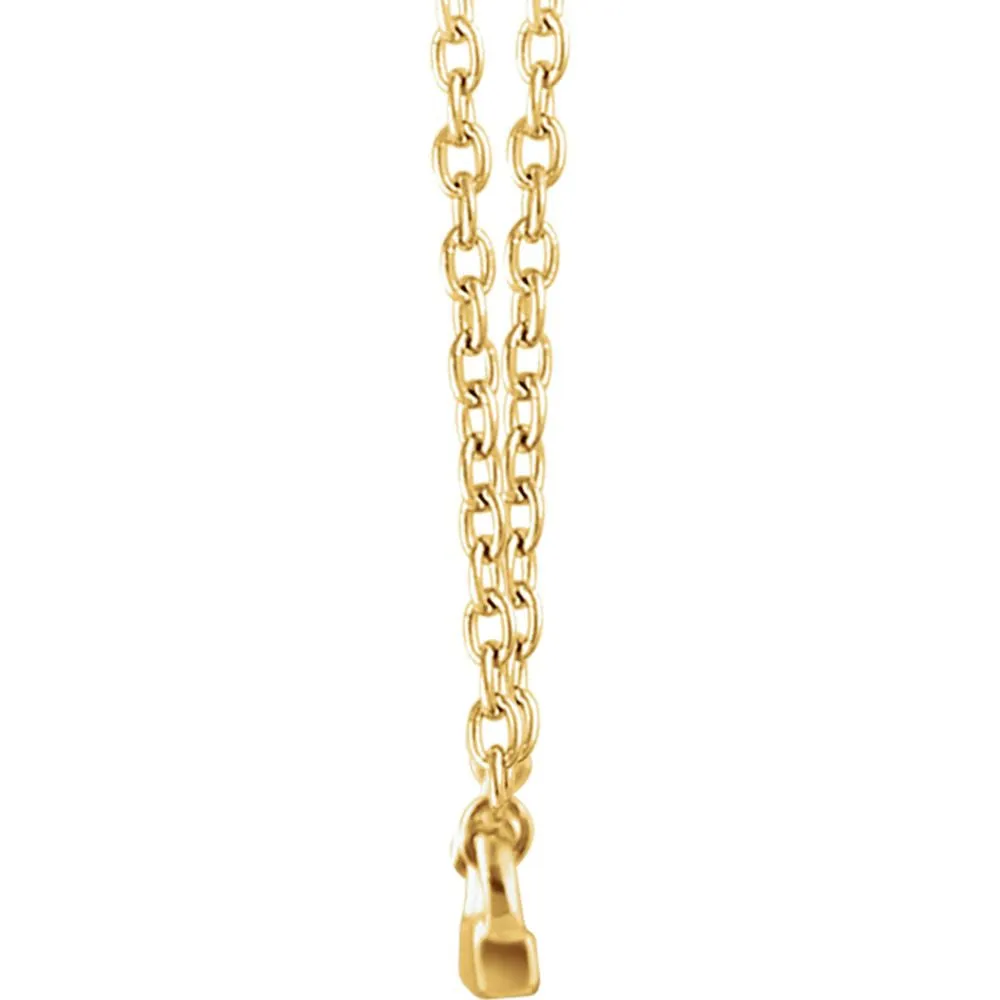 14k Yellow Gold Petite Bar 16-18" Necklace