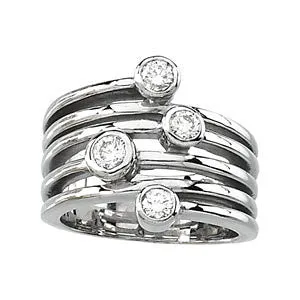 14k Yellow Gold Right Hand Ring, Size 6