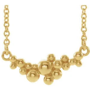 14K Yellow Scattered Bead 16" Necklace