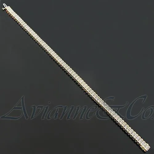 14K Yellow Solid Gold Womens Diamond Bracelet 1.65 Ctw