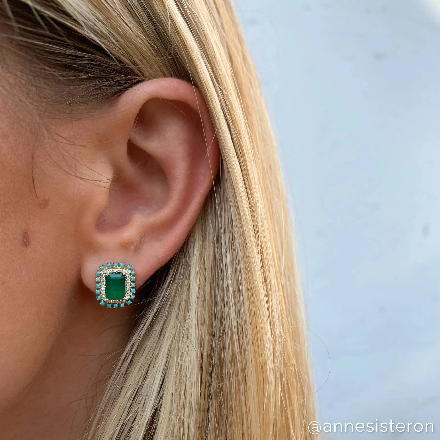 14kt Emerald Earrings