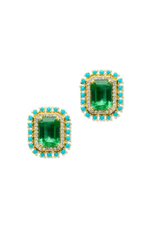 14kt Emerald Earrings