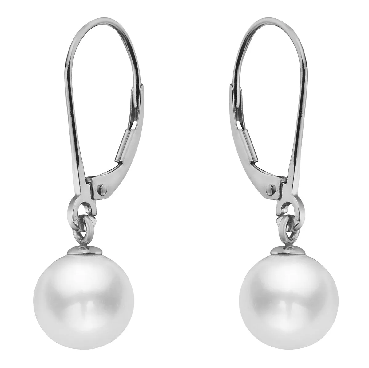 14KW_FW Lever-Back Earrings 8.5-9mm