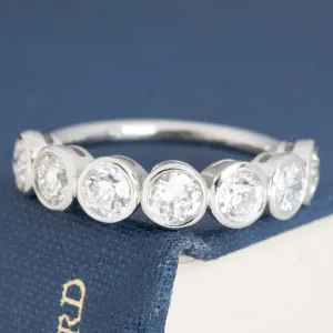 1.53ctw Old European Cut Diamond 7-Stone Bezel Band