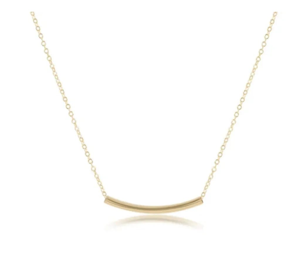 16" necklace gold - bliss bar small gold