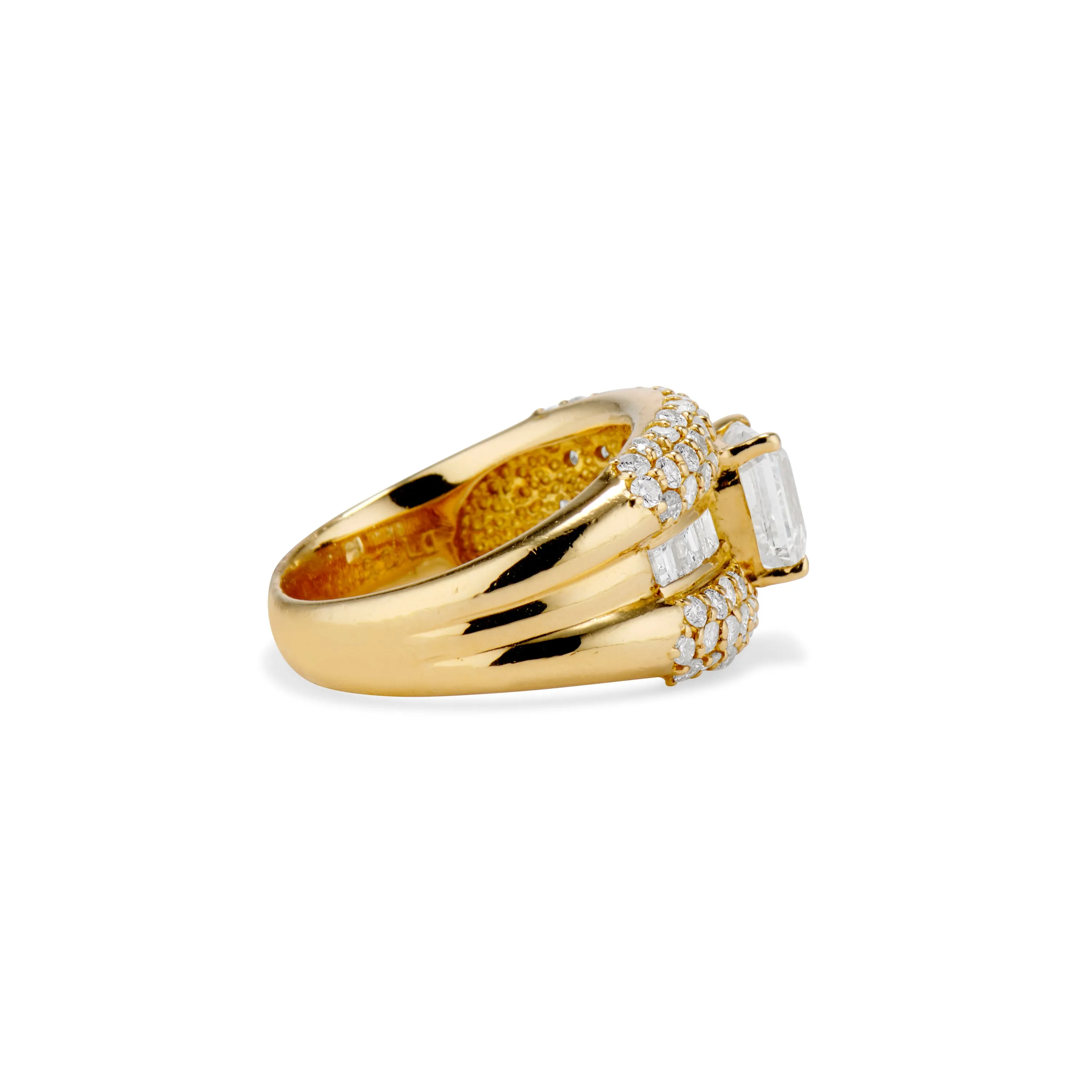 1.70 carat Asscher Cut Retro Band