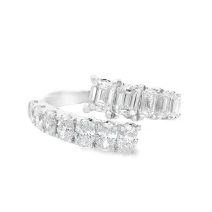 1.72ct 18k White Gold Diamond Bypass Ring