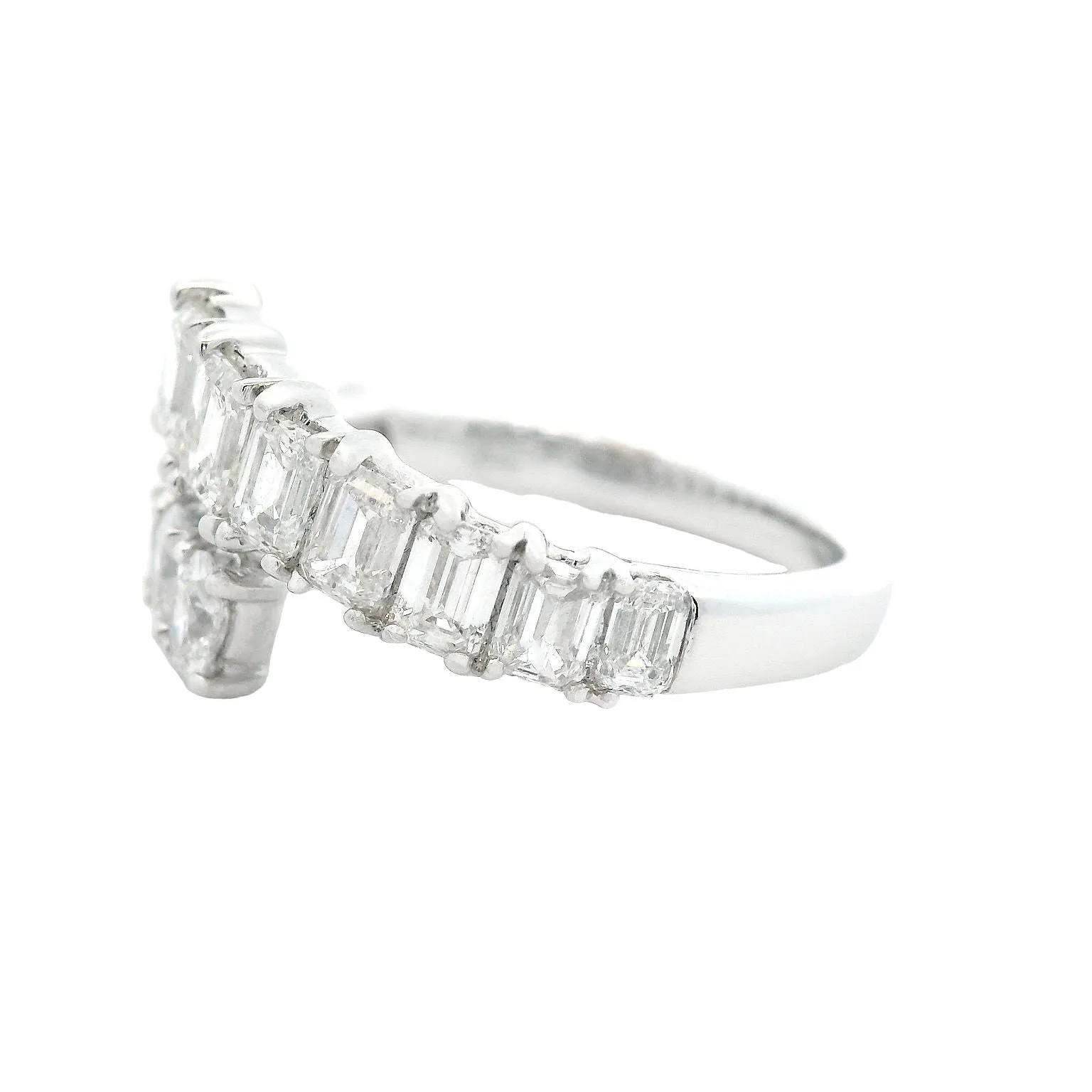 1.72ct 18k White Gold Diamond Bypass Ring