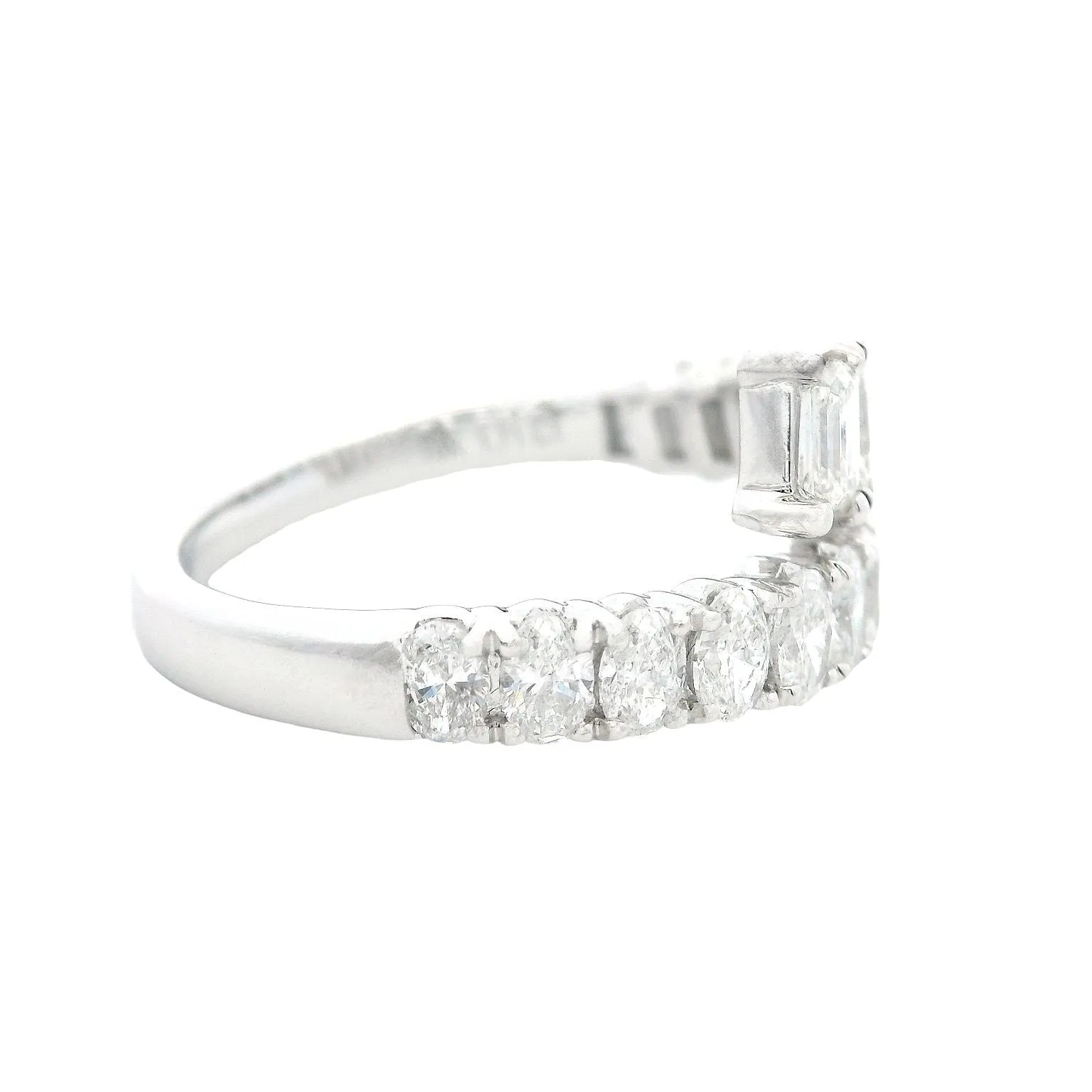 1.72ct 18k White Gold Diamond Bypass Ring