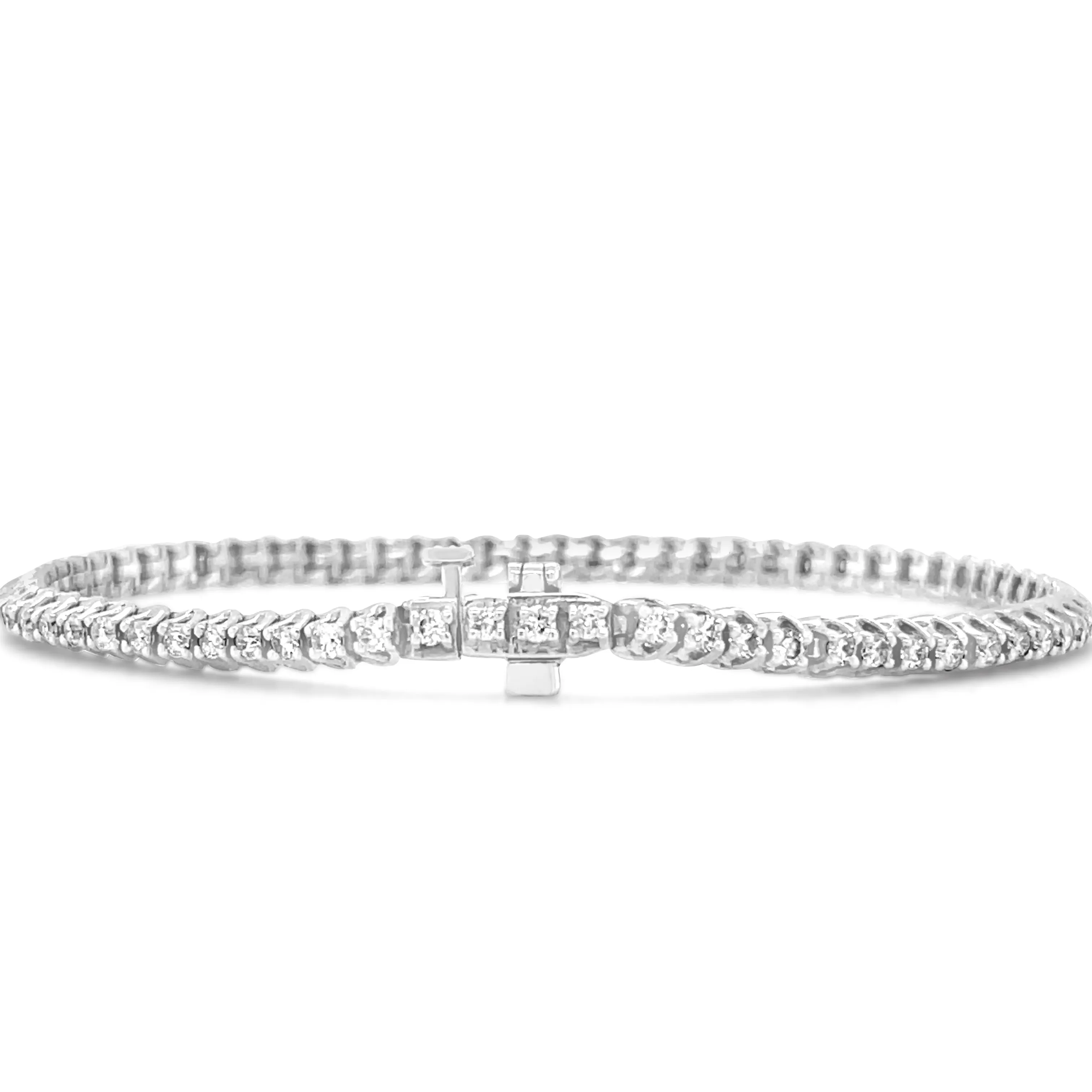 1.80 Carat Diamond Tennis Bracelet in 14k White Gold