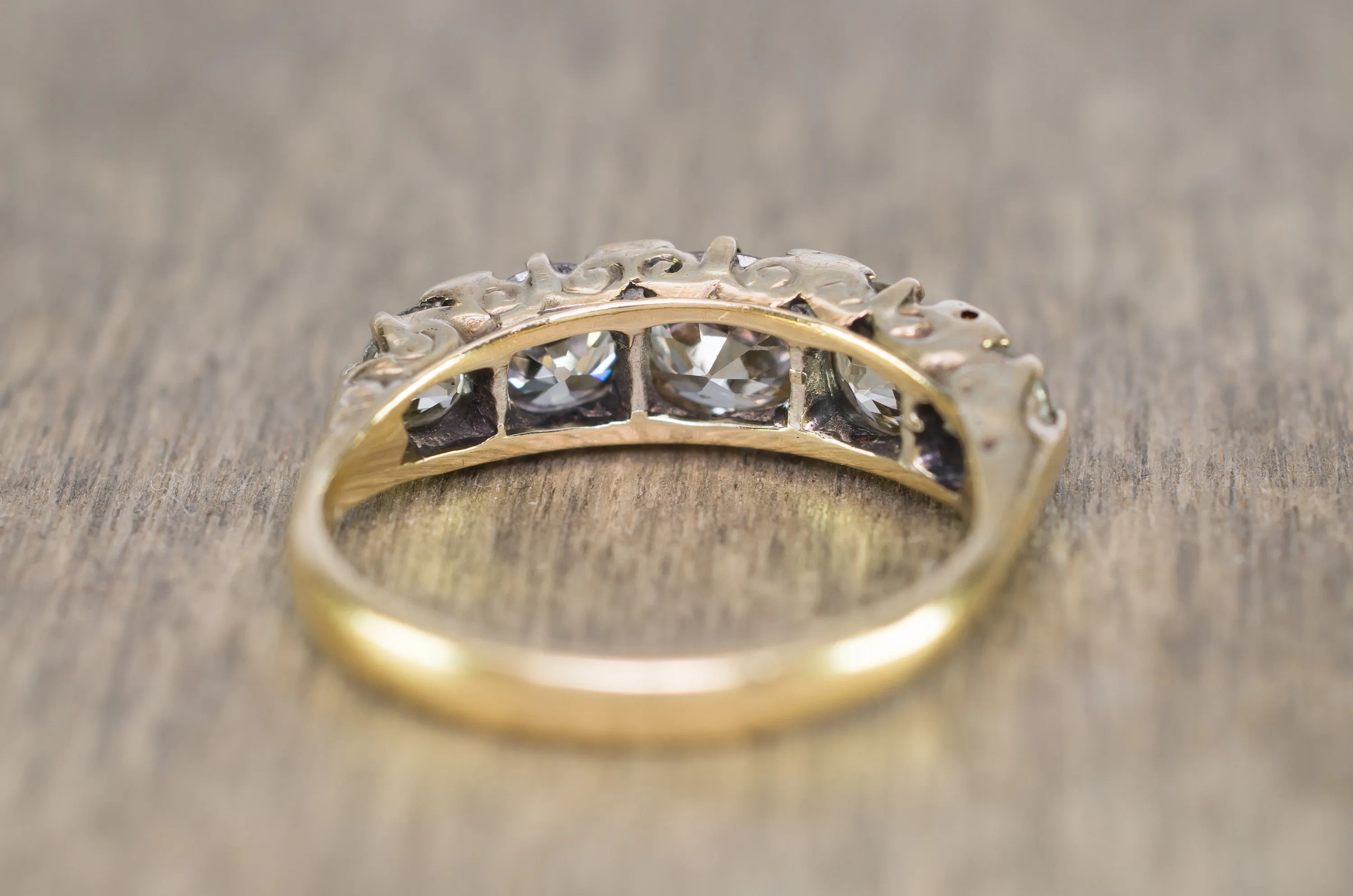 1.80CTW ANTIQUE FIVE STONE OLD CUT DIAMOND BAND