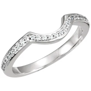 18k White Gold 1/6 CTW Diamond Band, Size 7
