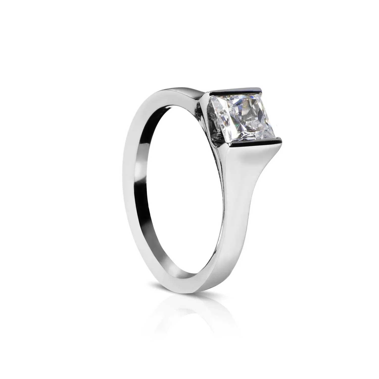 18K White Gold R432-1 Engagement Ring