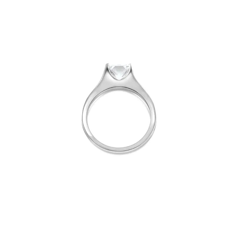 18K White Gold R452-1D Engagement Ring