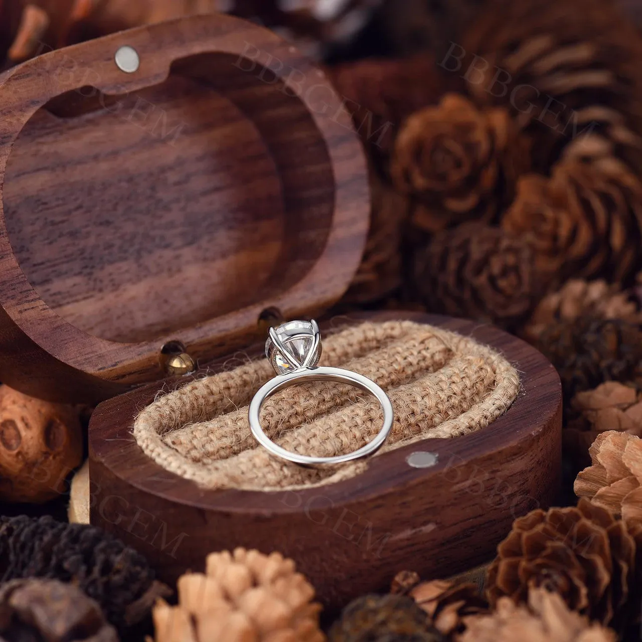 2 Carat Pear Shaped Moissanite Engagement Ring Solitaire Full Circle
