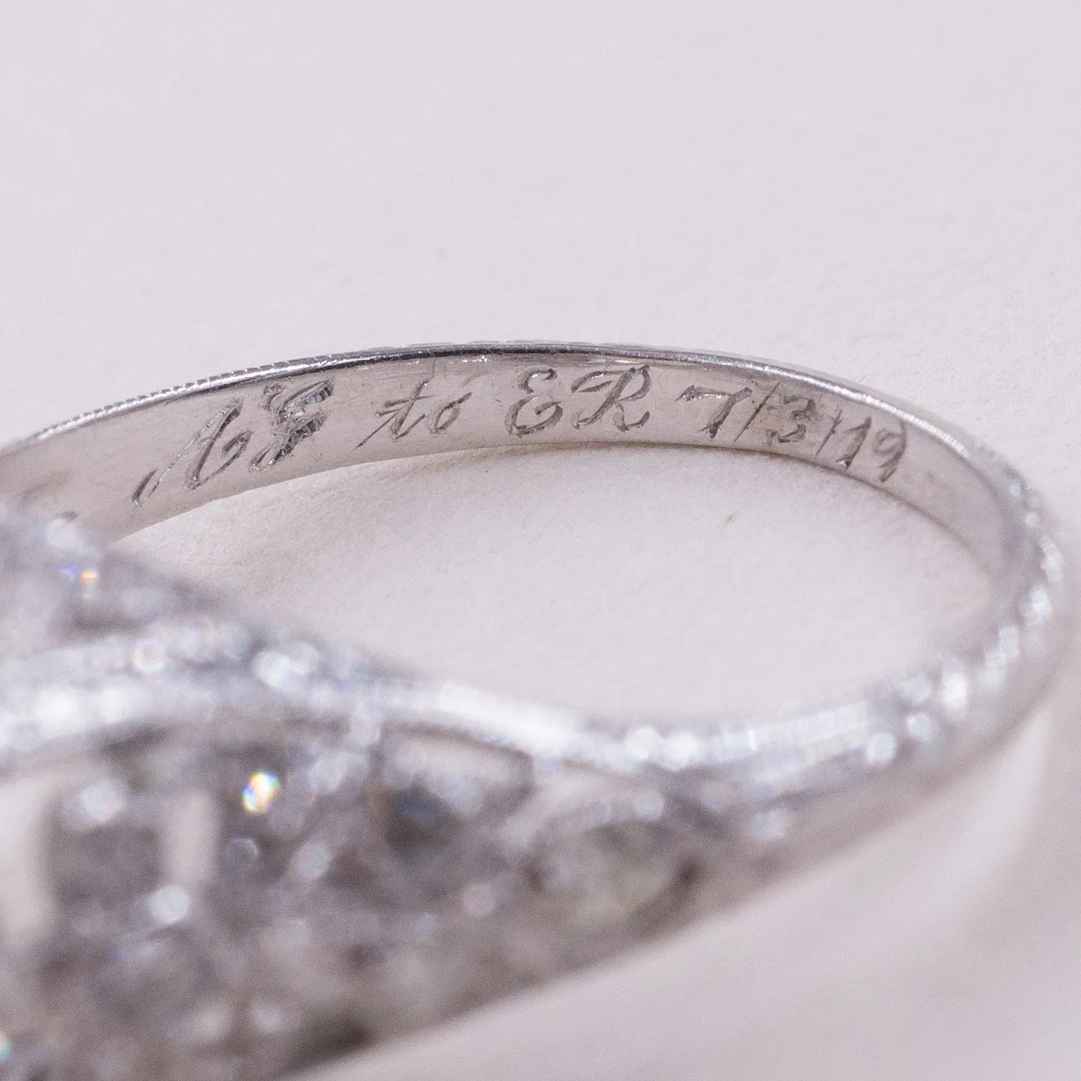 2.01 Carat Oval-Cut Filigree Diamond Ring