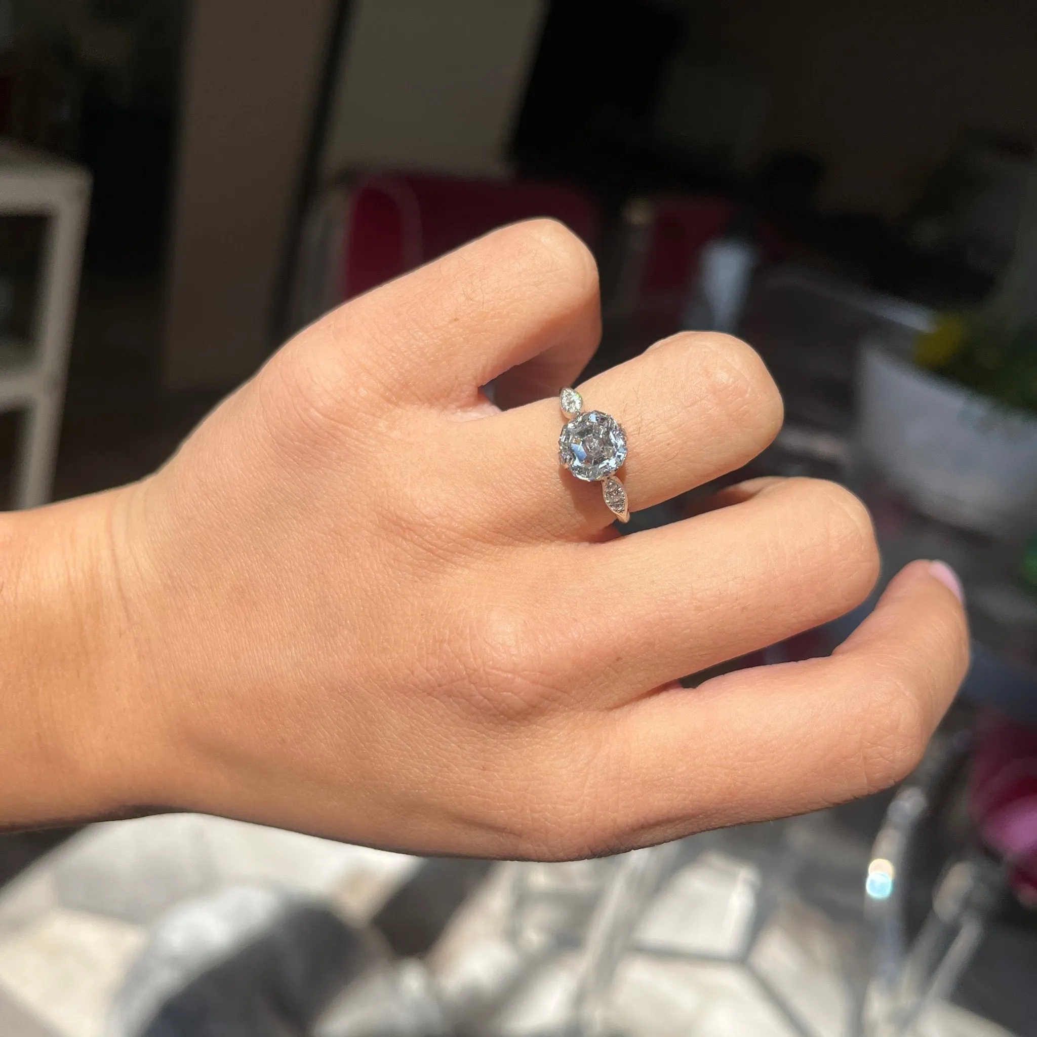 2.01ct Asscher Cut Diamond Solitaire, GIA G SI1