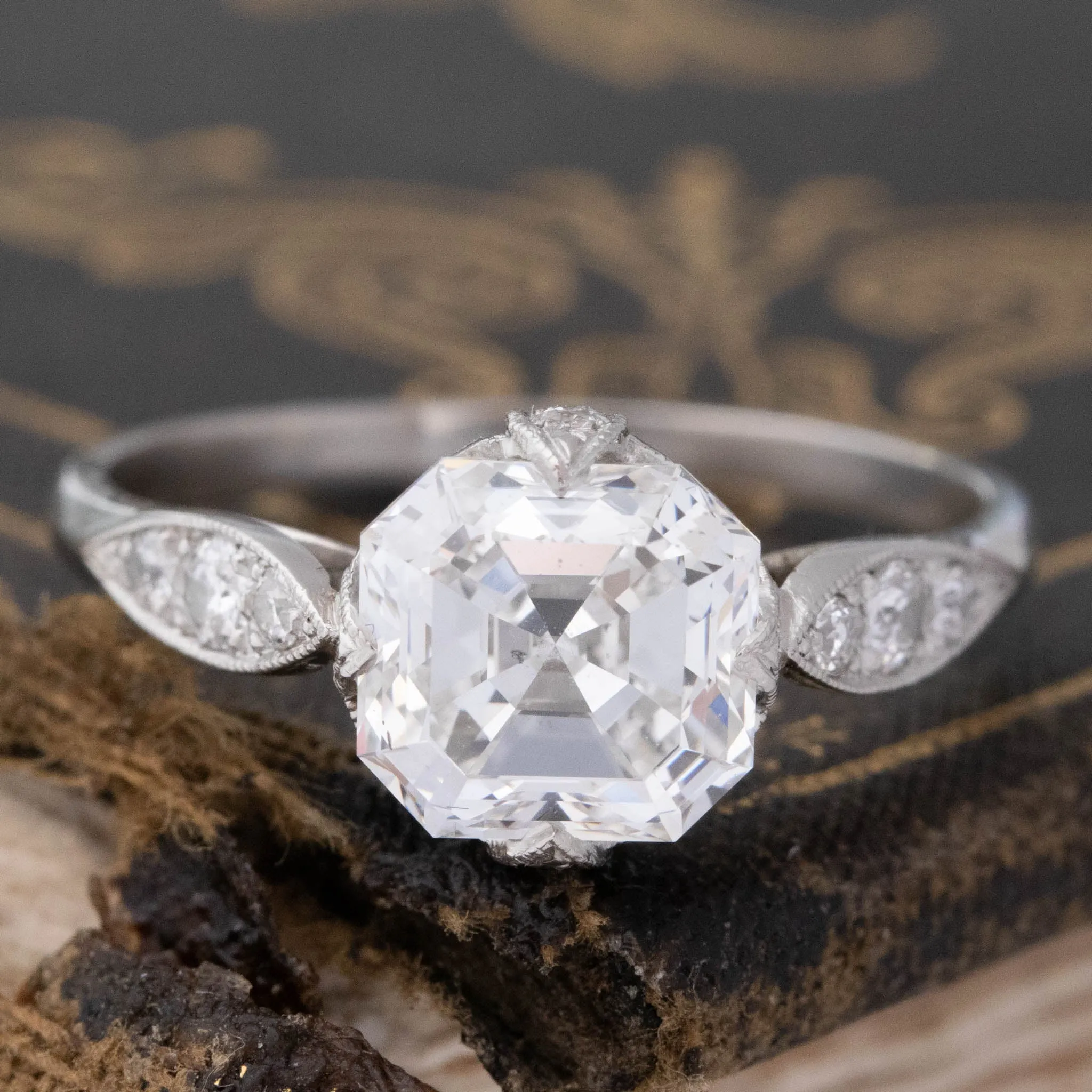 2.01ct Asscher Cut Diamond Solitaire, GIA G SI1
