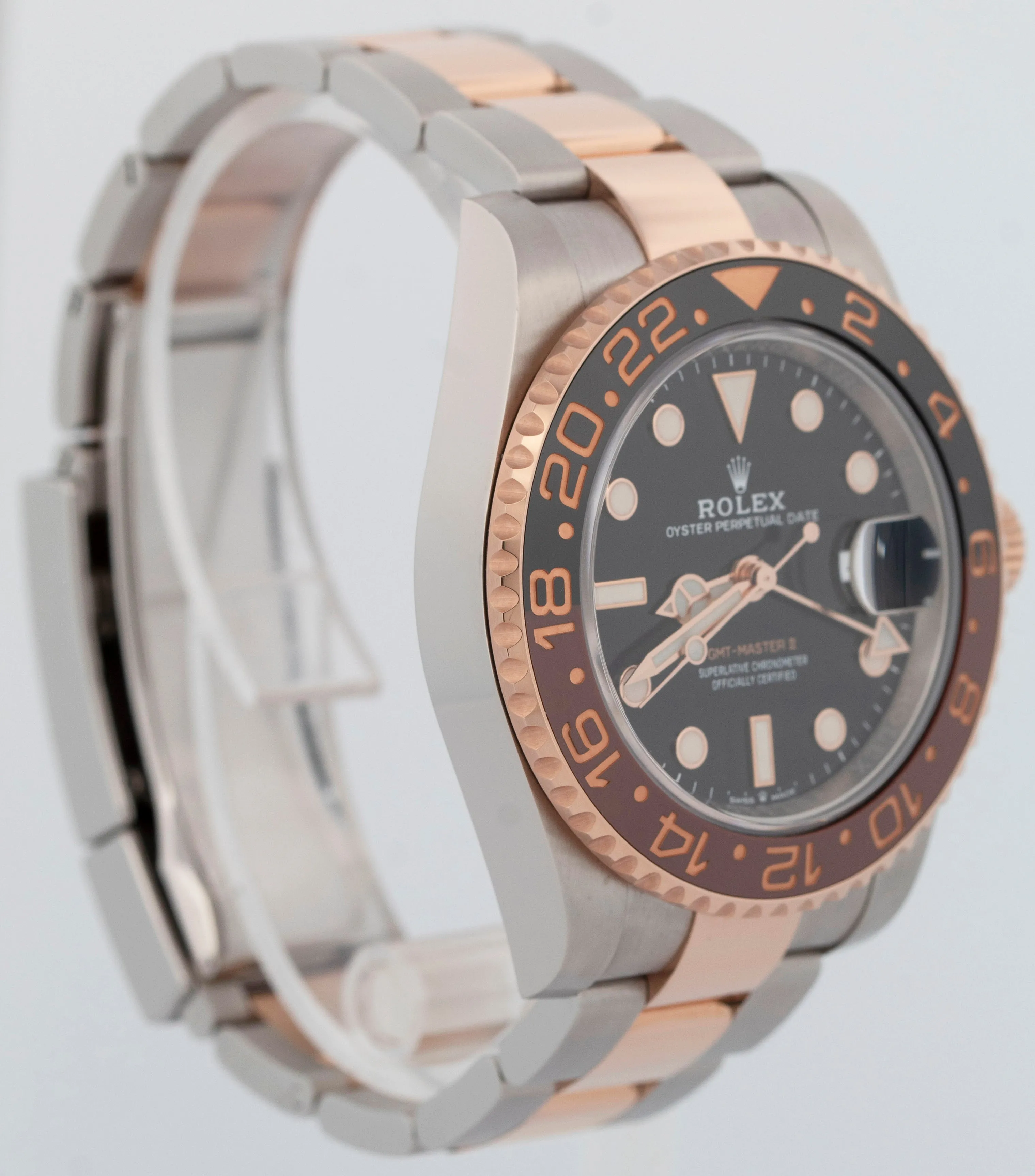 2021 NEW PAPERS Rolex GMT-Master II Two-Tone Gold ROOT-BEER 40mm 126711 CHNR BOX