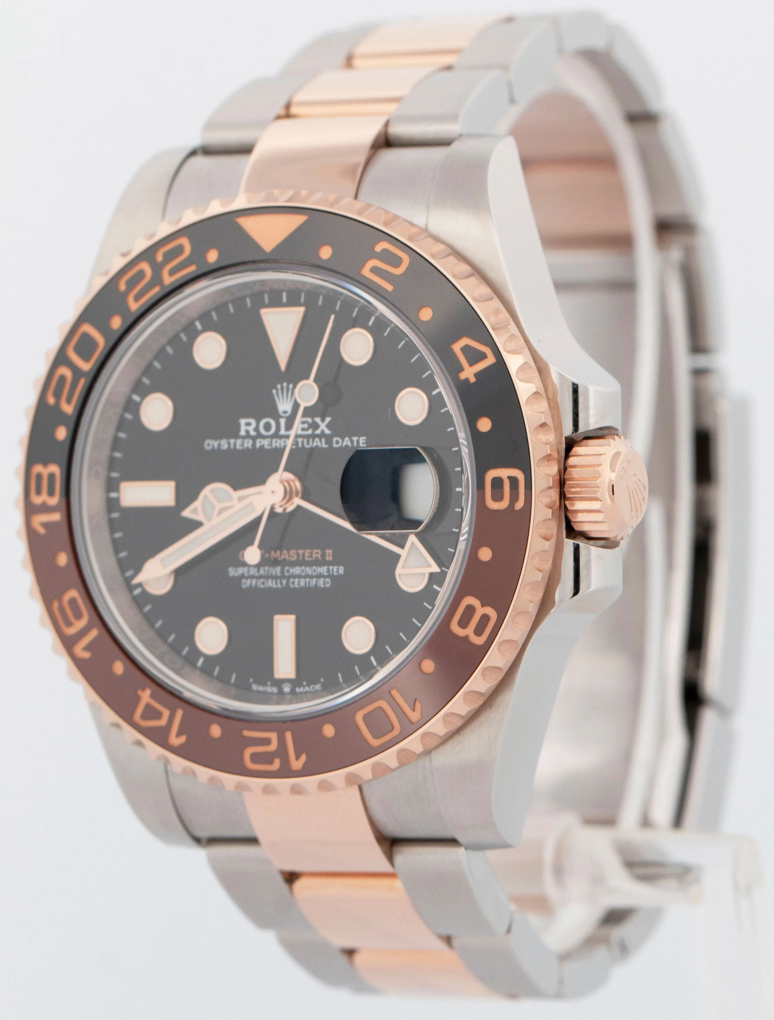 2021 NEW PAPERS Rolex GMT-Master II Two-Tone Gold ROOT-BEER 40mm 126711 CHNR BOX