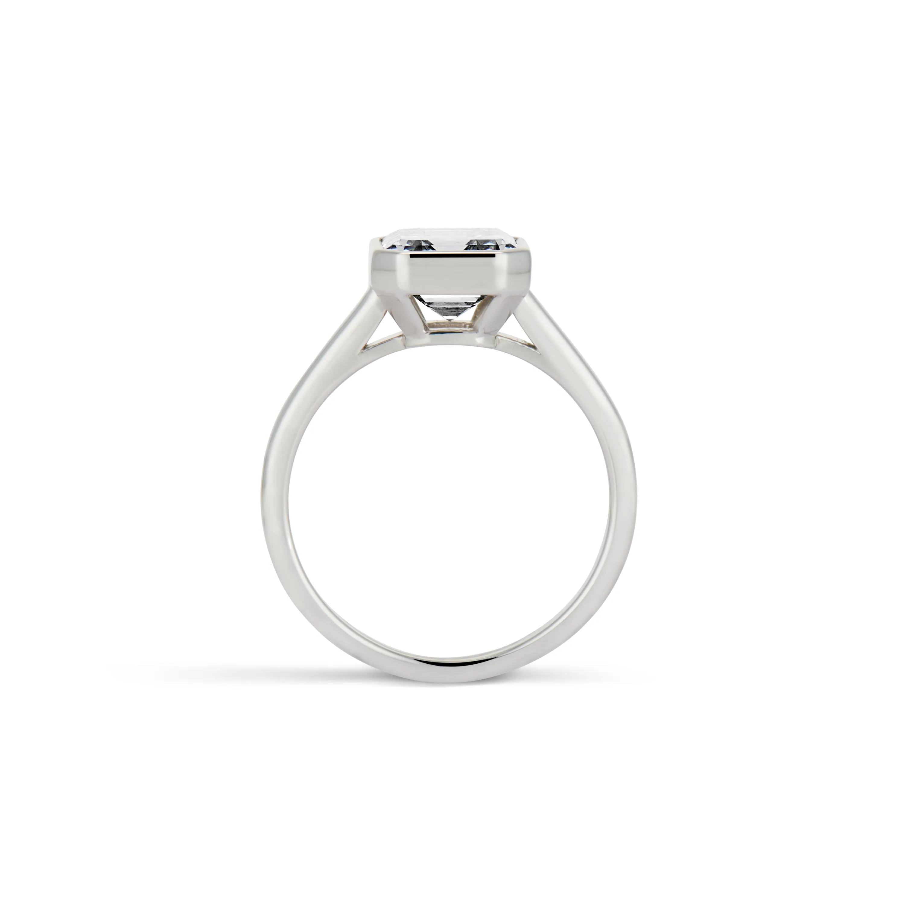 2.06 Carat Aria Vintage Asscher Cut Bezel Ring
