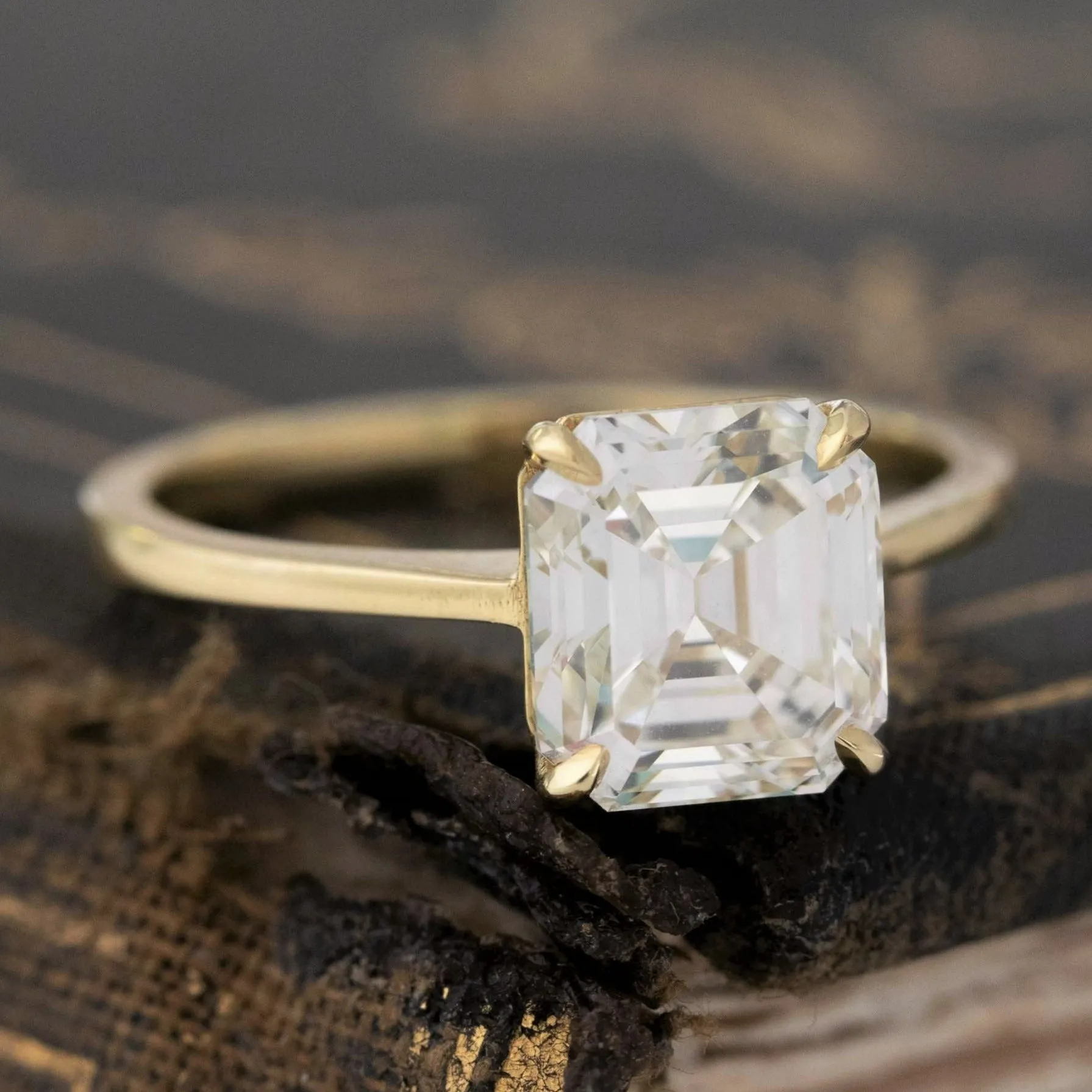2.31ct Asscher Cut Diamond Solitaire, GIA K VS1