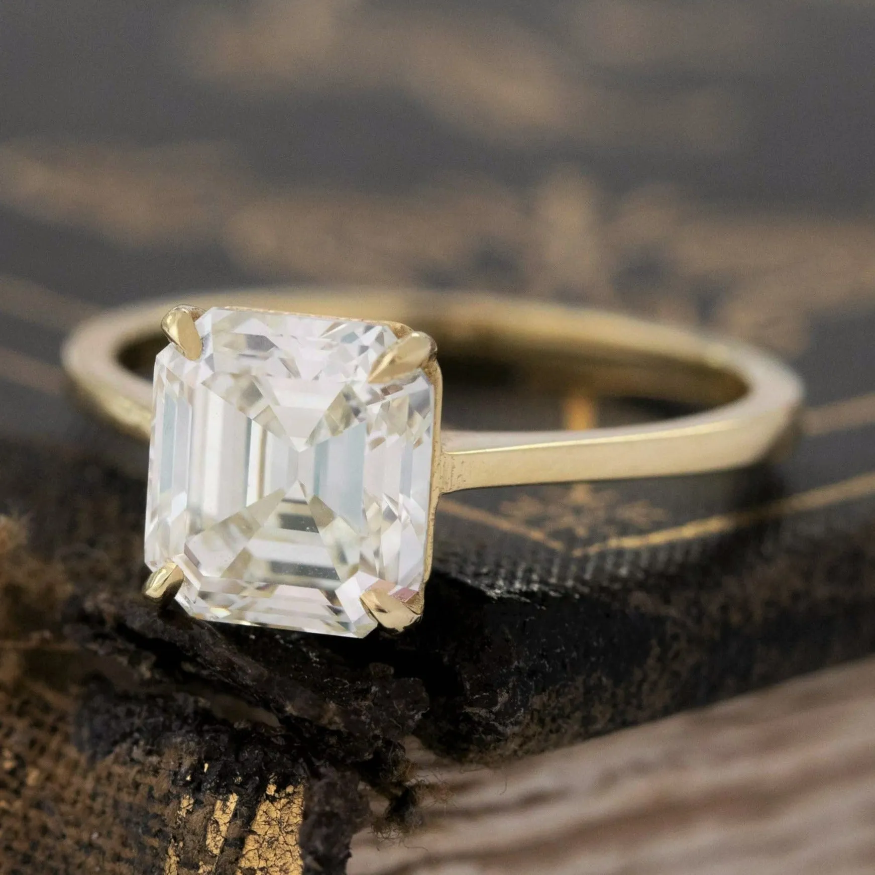 2.31ct Asscher Cut Diamond Solitaire, GIA K VS1