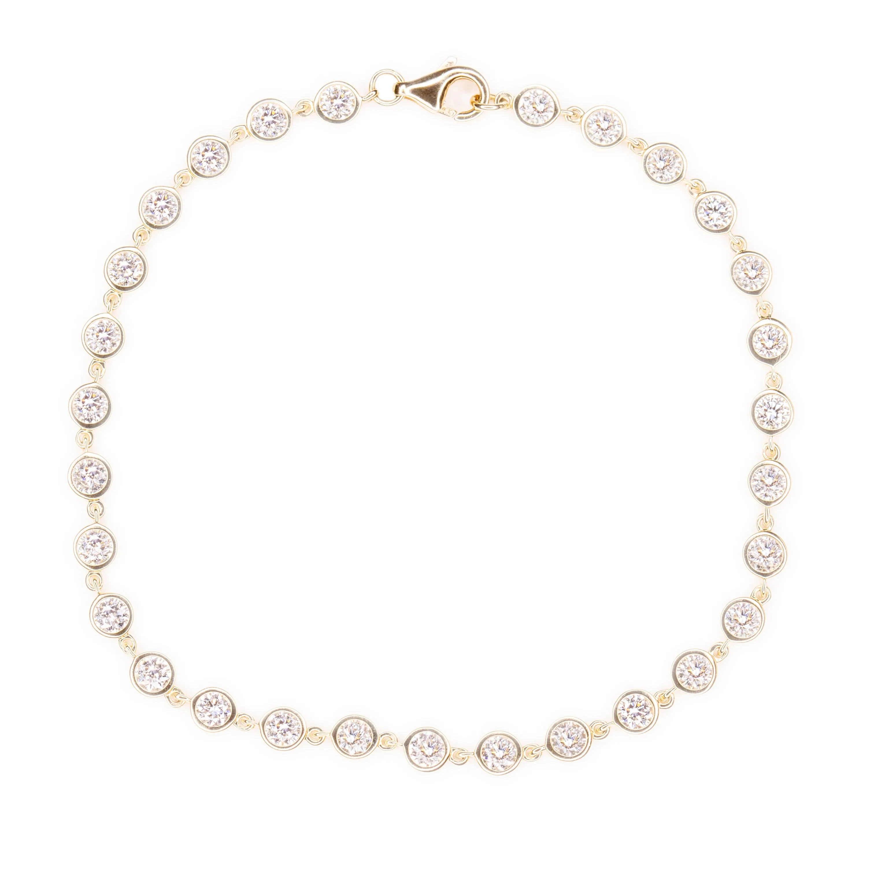 2.32ct 14k Yellow Gold Diamond Bracelet