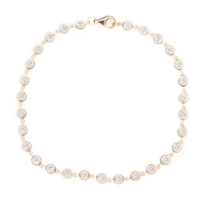 2.32ct 14k Yellow Gold Diamond Bracelet