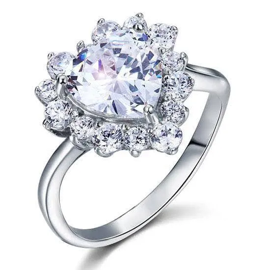 2.5 Carat Heart Cut Wedding Promise Engagement Ring