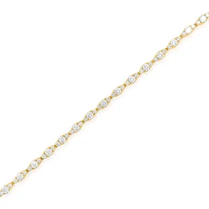2.58 Carat Diamond Bracelet in 14k Yellow Gold