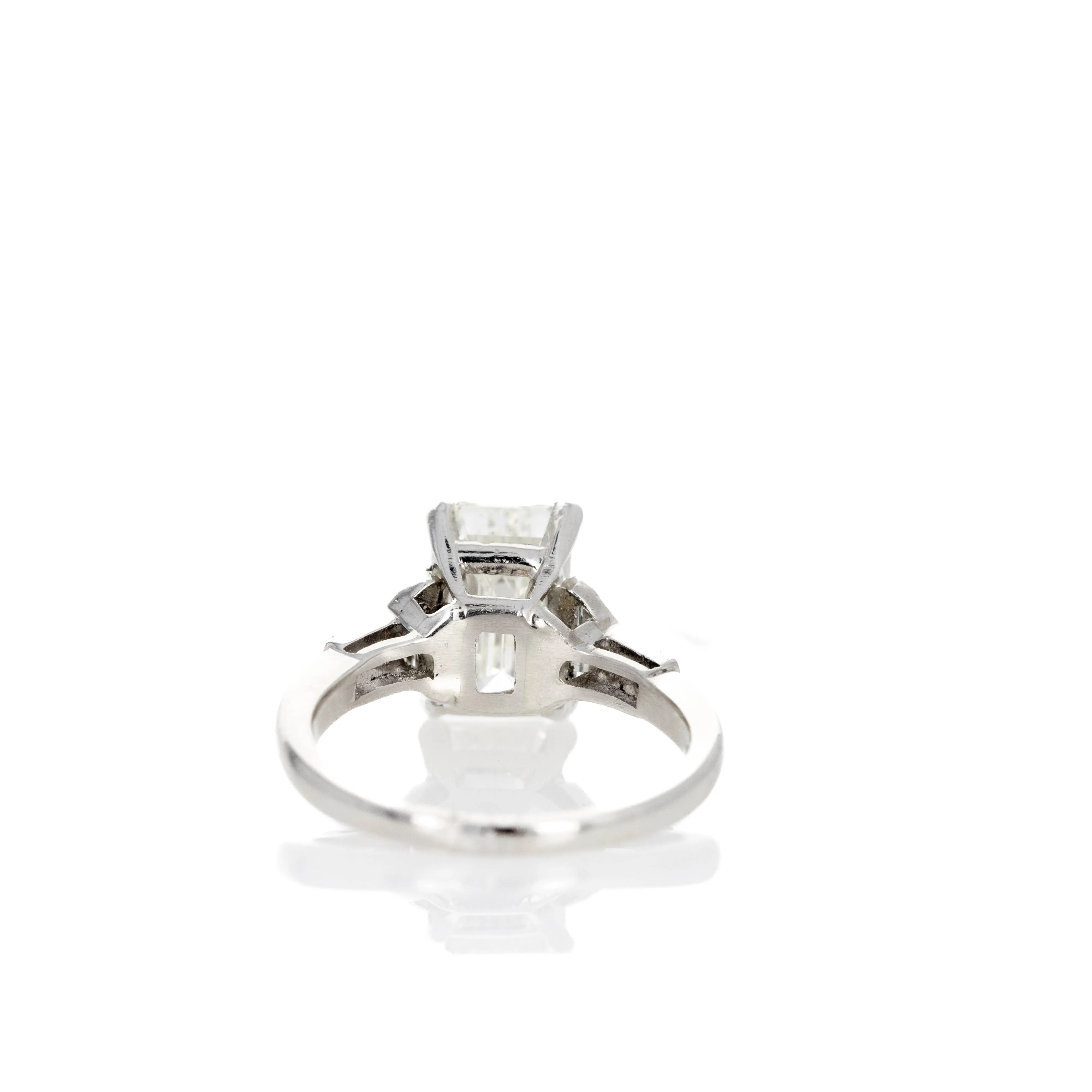 2.80 Carat Emerald Cut Diamond Engagement Ring