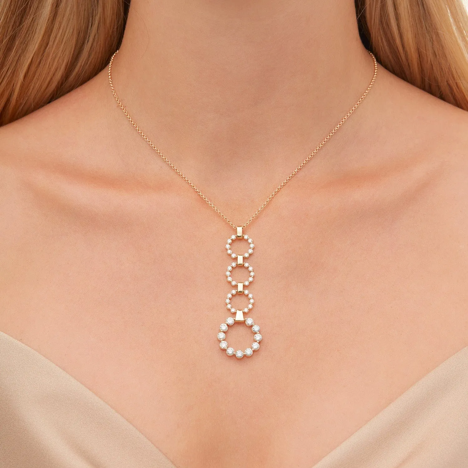 2.80ctw Diamond Cloud Drop Pendant