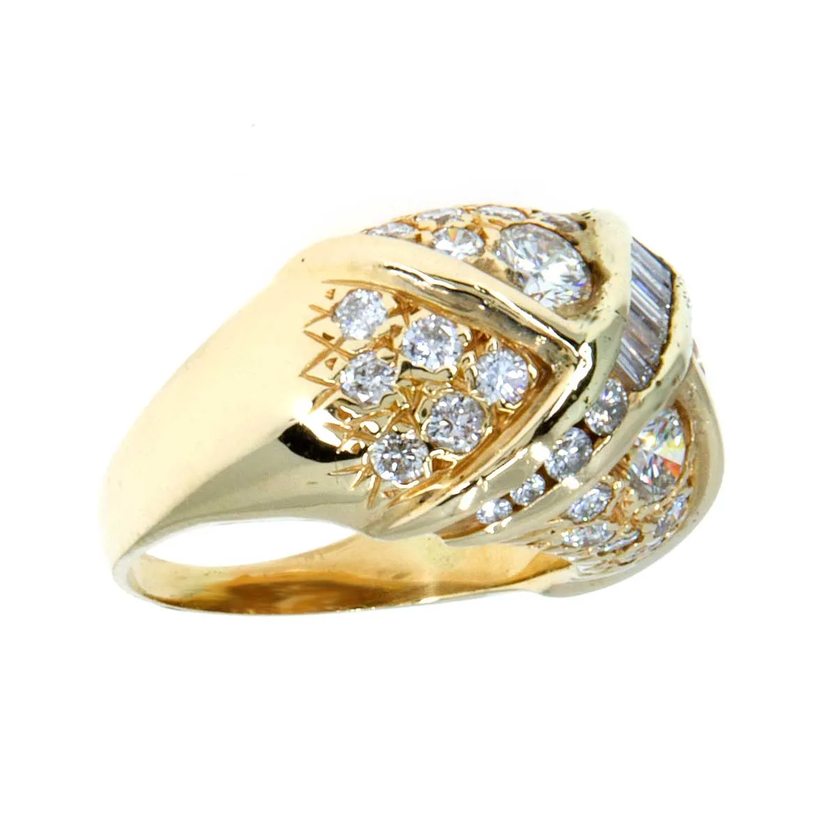3.00ct Diamond Bombe Cocktail Ring