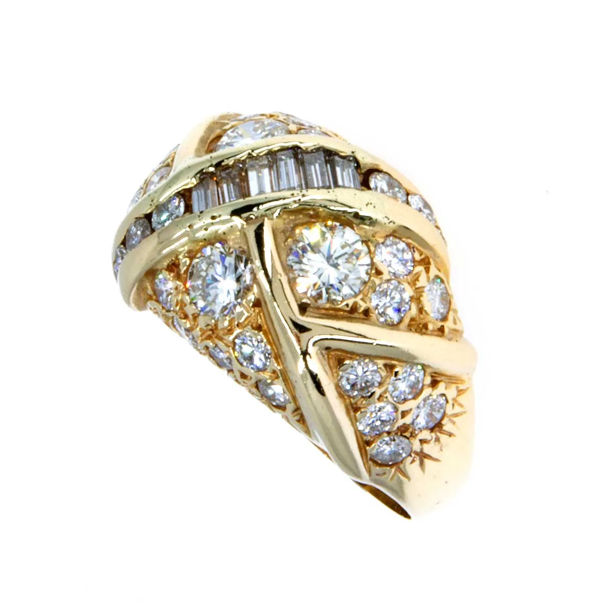 3.00ct Diamond Bombe Cocktail Ring
