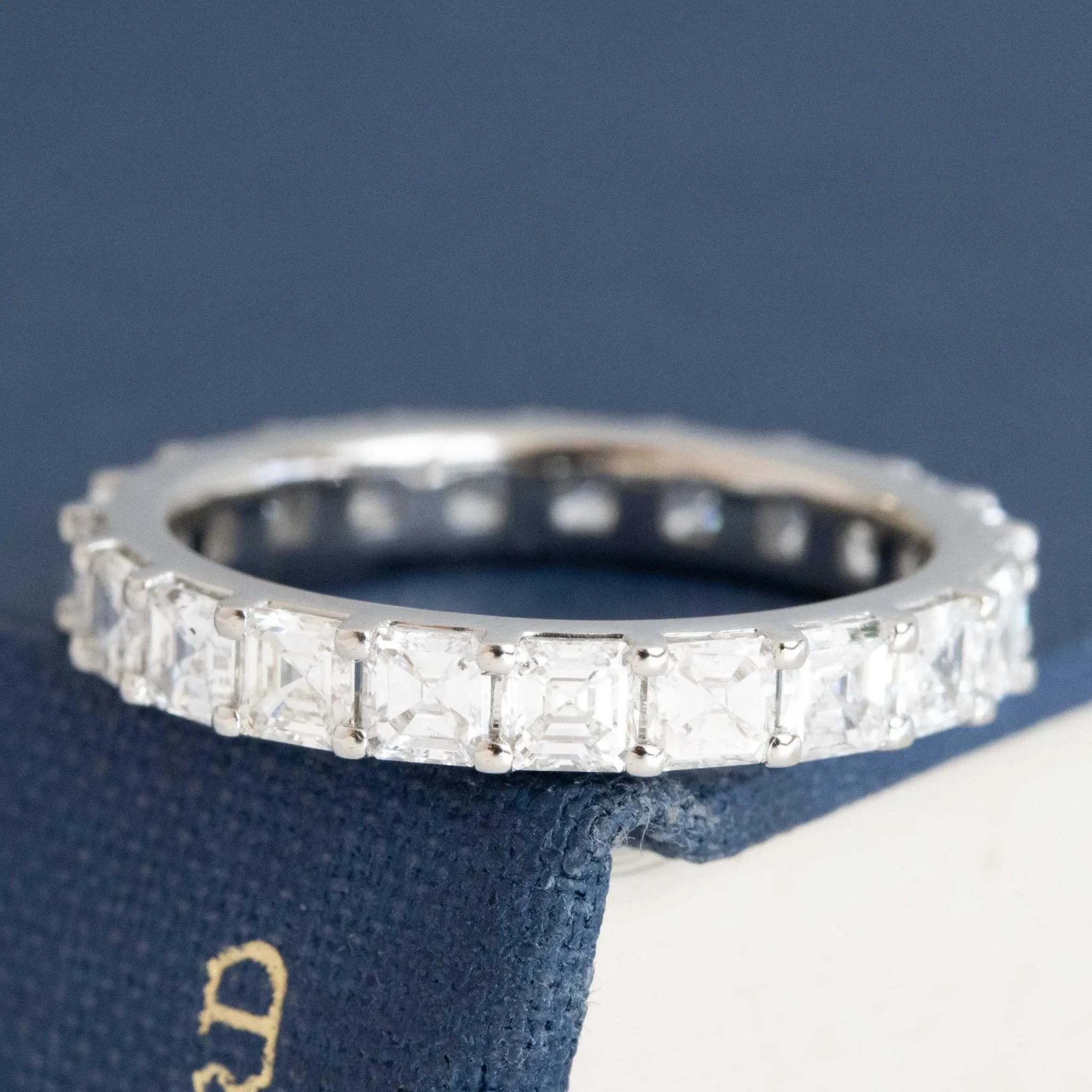 3.14ctw Asscher Cut Diamond Eternity Band