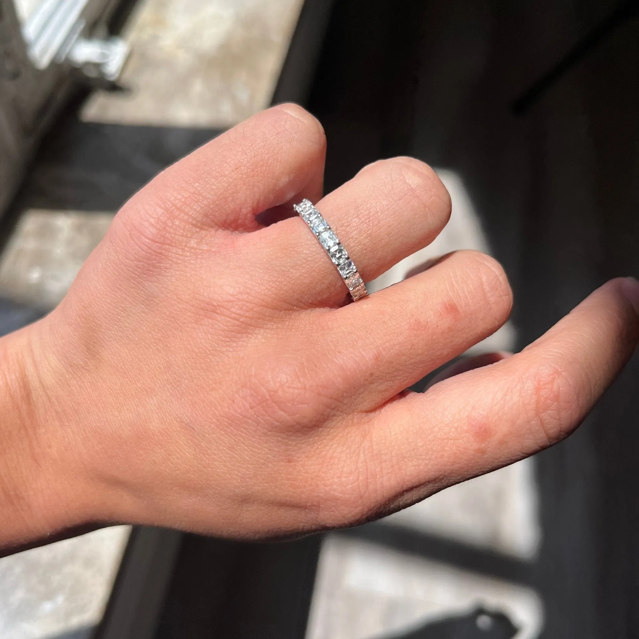 3.14ctw Asscher Cut Diamond Eternity Band