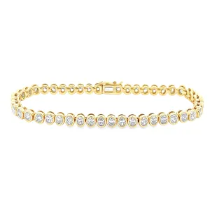 4.06ct 18k Yellow Gold Diamond Bracelet