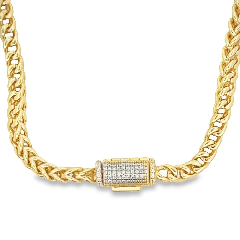 4MM Franco Chain With VVS Moissanite Lock