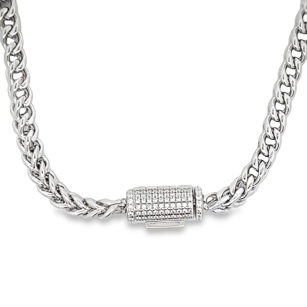 4MM Franco Chain With VVS Moissanite Lock