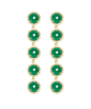 5-Stud Drop Earrings