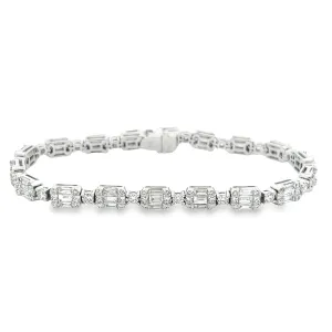 5.75ct 18k White Gold Diamond Bracelet