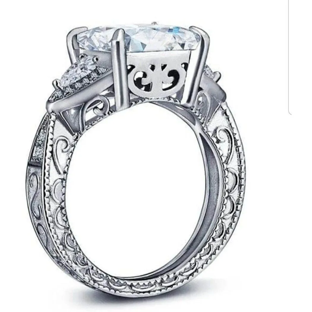5CT Asscher Diamond Veneer Cubic zirconia Ring. 635R13832