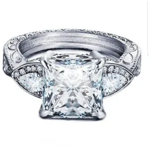5CT Asscher Diamond Veneer Cubic zirconia Ring. 635R13832