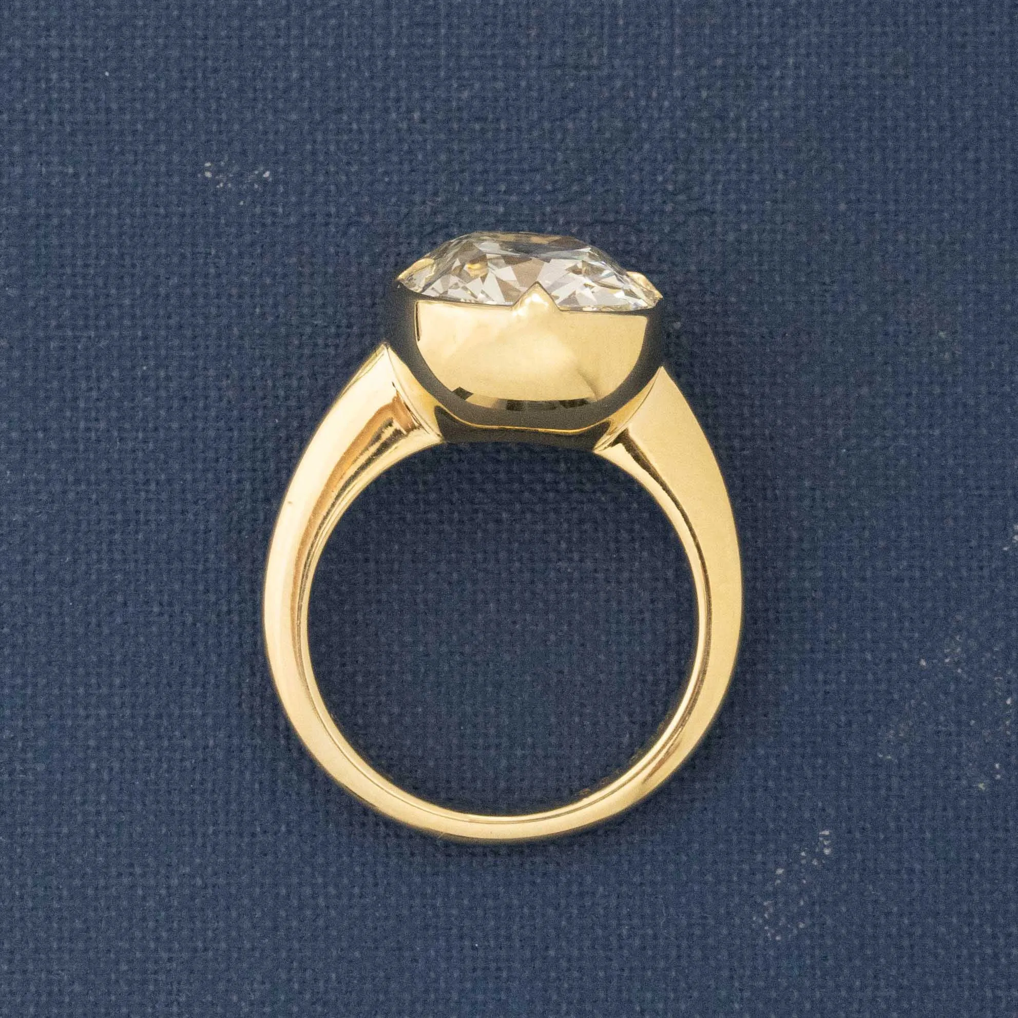 6.01ct Old Mine Cut Diamond Bezel Solitaire, GIA M VS2