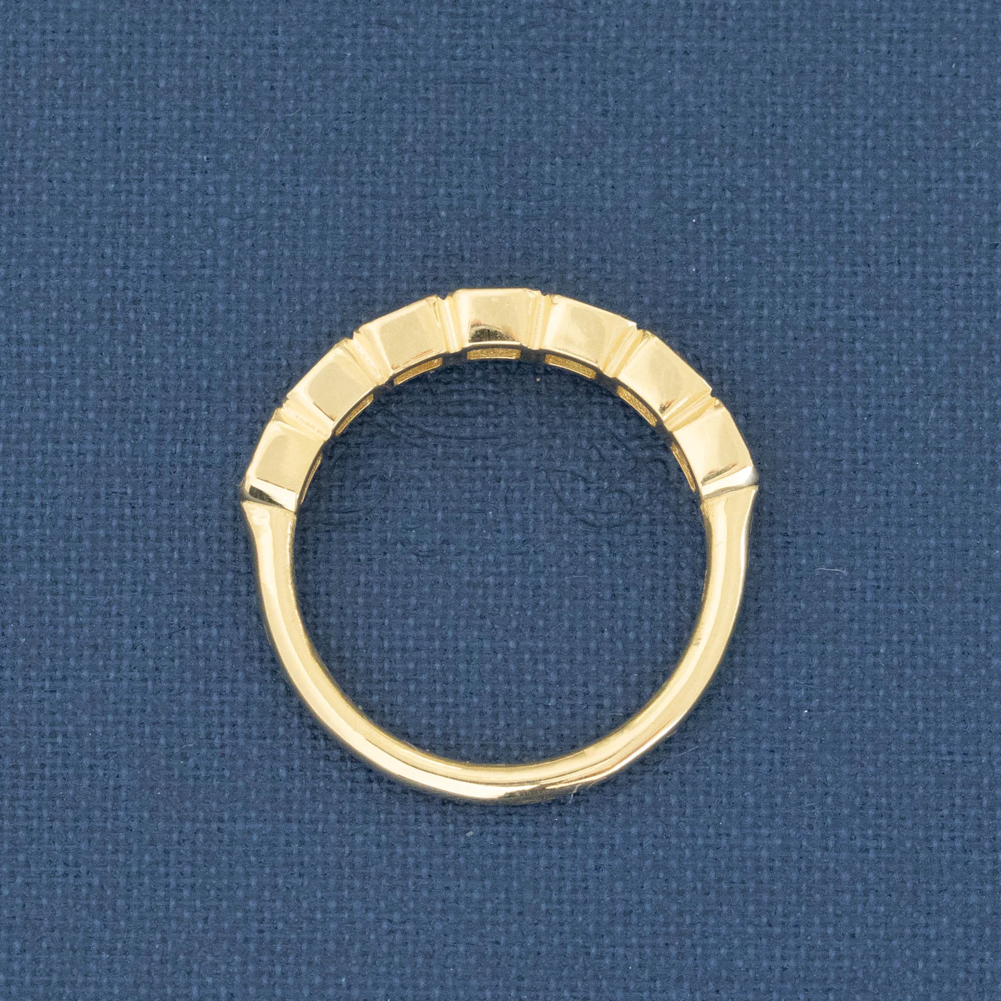 .87ctw Asscher Cut Diamond Bezel Half-Hoop Band