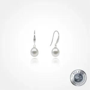 925 Silver Classic Drop Pearl Earring
