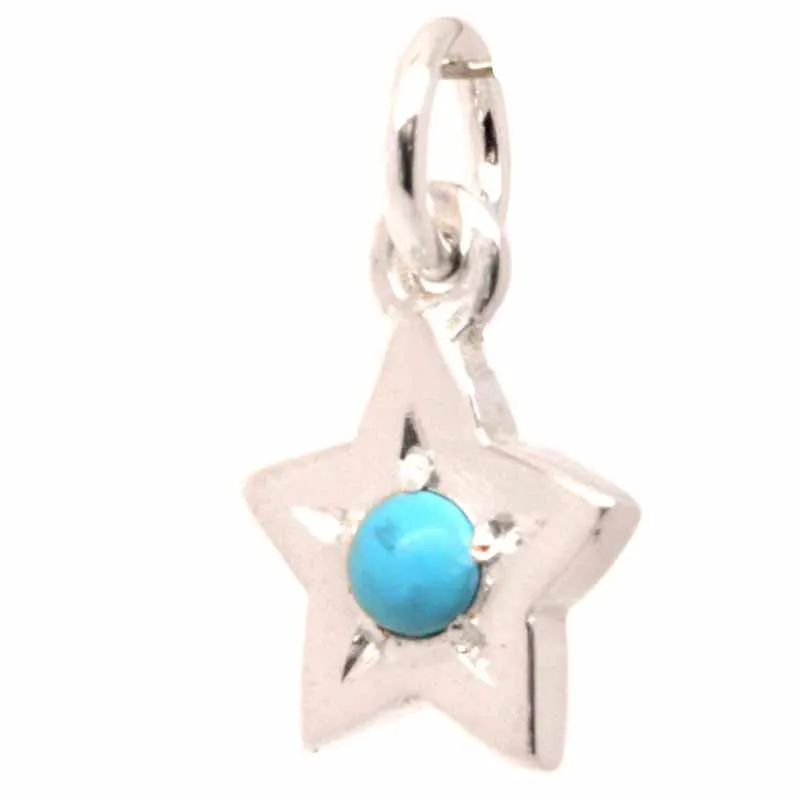 9ct Rose Gold Birthstone Star Charm